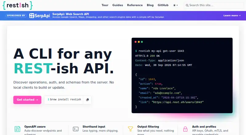 The Restish homepage