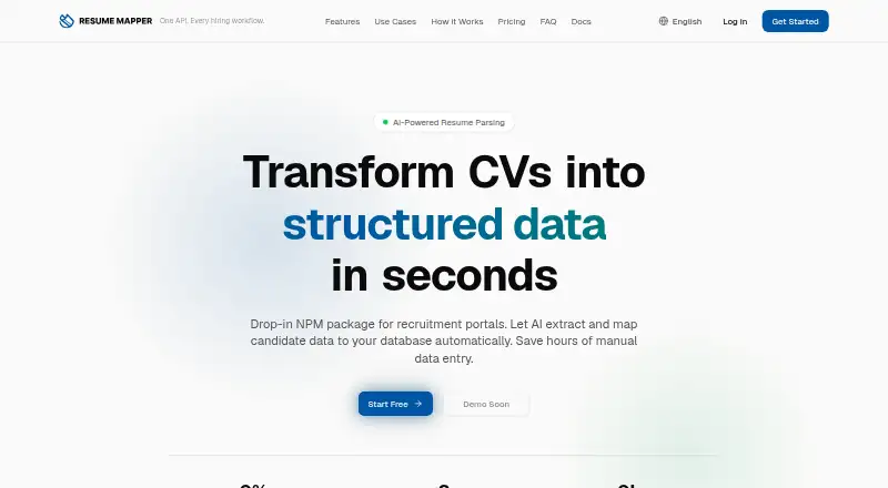 The Resume Mapper homepage