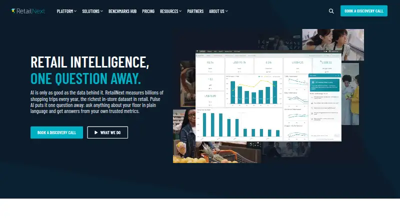 The RetailNext homepage