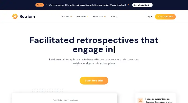 The Retrium homepage