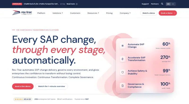 The Rev-Trac homepage