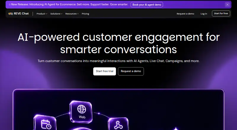 The REVE Chat homepage