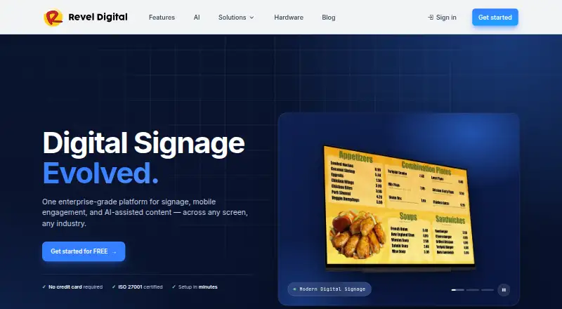 The Revel Digital homepage