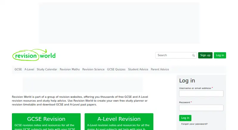 The Revision World homepage