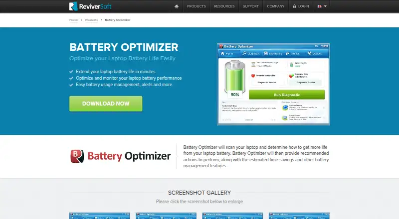The Battery Optimizer homepage