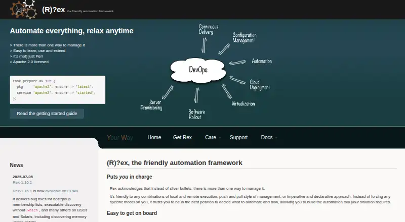 The Rex homepage