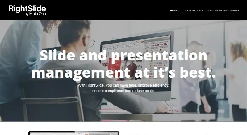 The RightSlide homepage