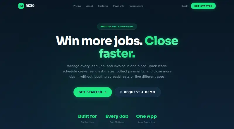 The RIZIG homepage