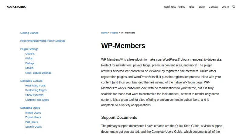 The WP-Members homepage