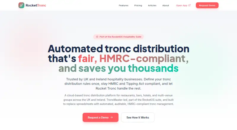The Rocket Tronc homepage