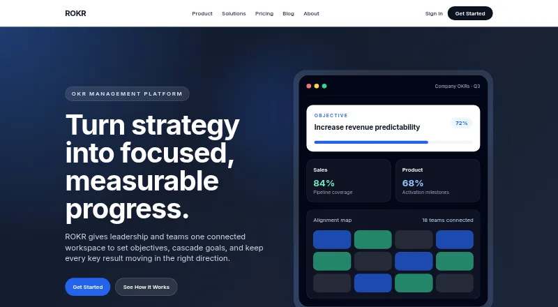 The ROKR homepage