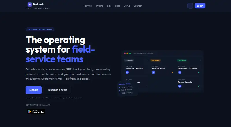 The Roldesk homepage