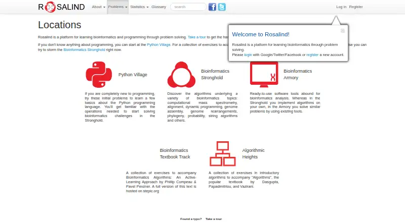 The Rosalind homepage