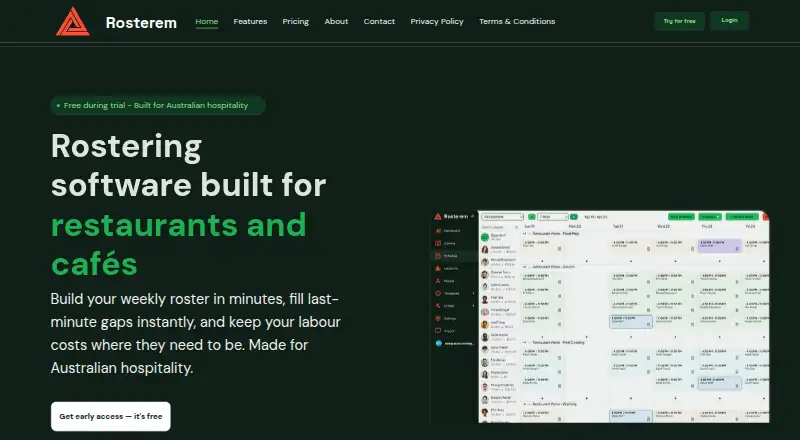 The Rosterem homepage