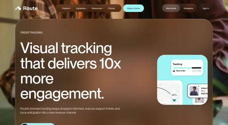The Route Track homepage