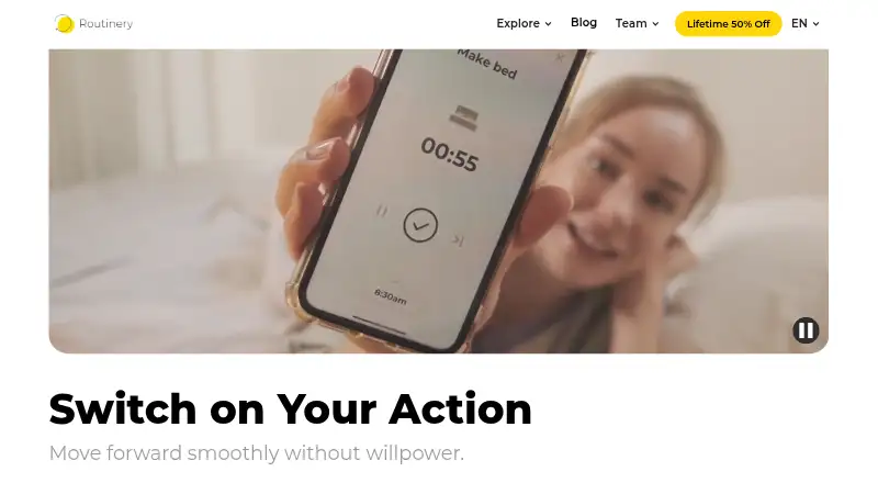 The Routinery homepage