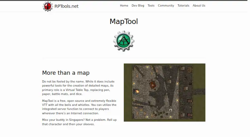 The MapTool homepage