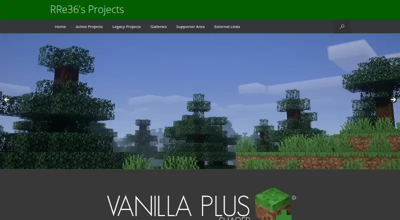 The Vanilla Plus Shader homepage