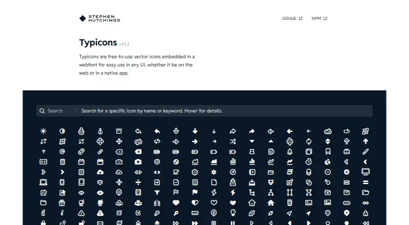 The Typicons homepage