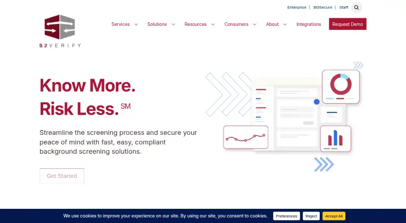 The S2Verify I-9 and E-Verify homepage