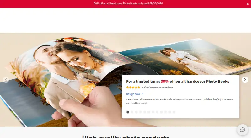 The Saal Digital homepage