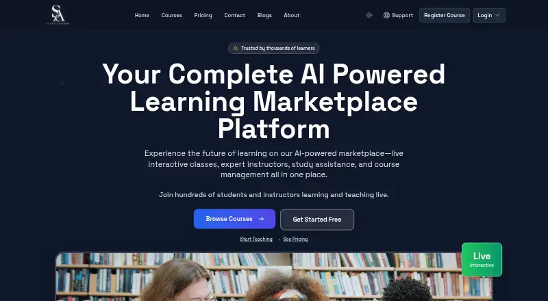 The Sageo Academy homepage