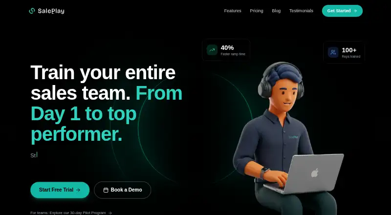 The SalePlay homepage