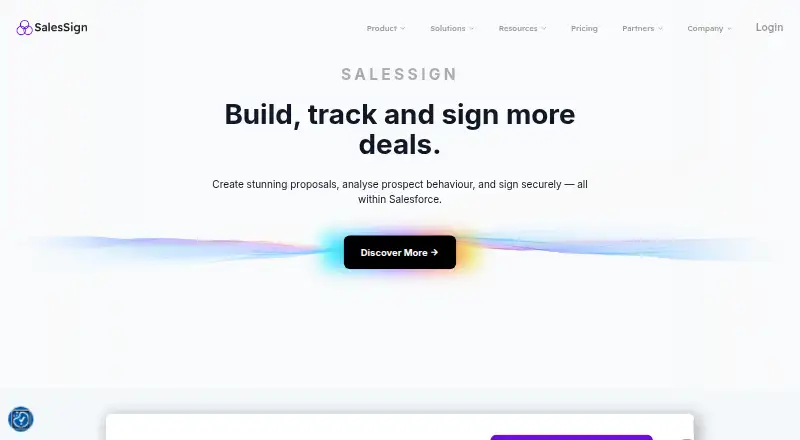 The SalesSign homepage