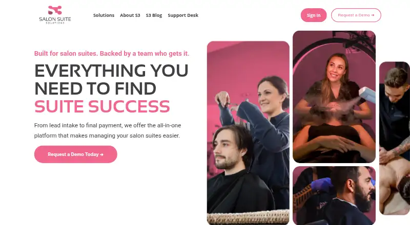 The Salon Suite Solutions homepage