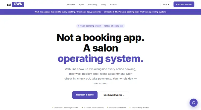 The salOWN homepage