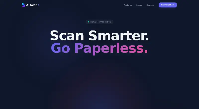 The AI Scan homepage
