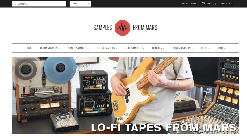 The Samples From Mars homepage