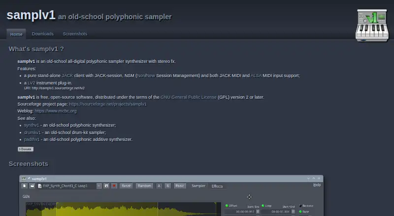 The samplv1 homepage