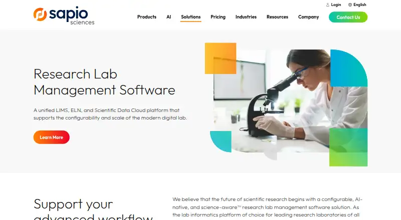 The Sapio Sciences homepage
