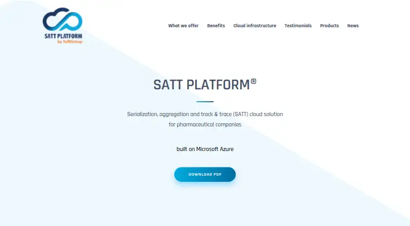 The SATT Platform homepage