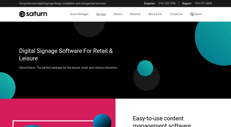The SaturnVision homepage