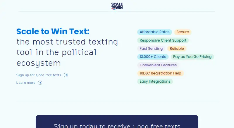 The Scale to Win Text homepage