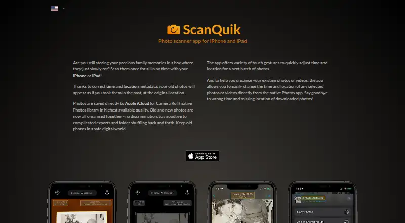 The ScanQuik homepage