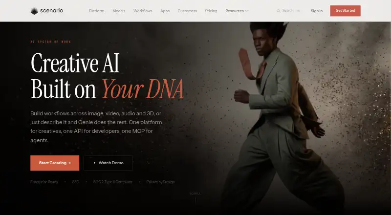 The Scenario homepage