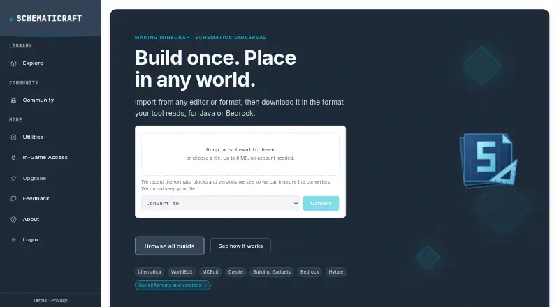The Schematicraft homepage