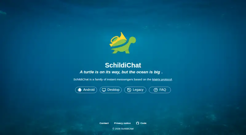 The SchildiChat homepage