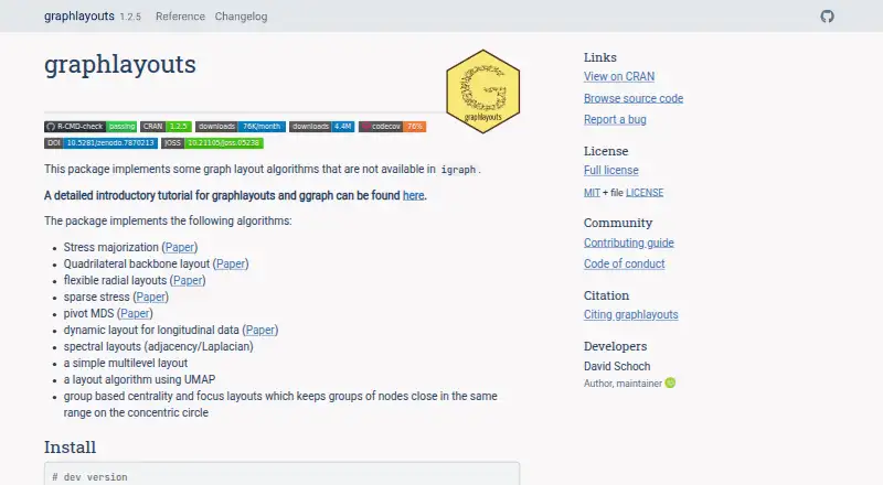 The graphlayouts homepage
