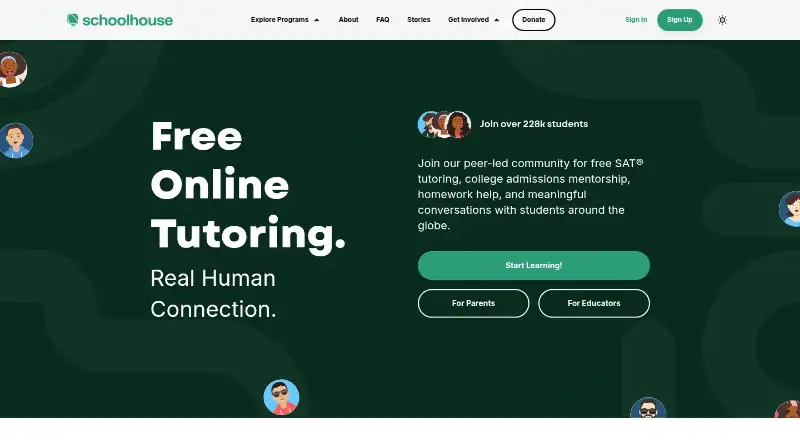 The Schoolhouse homepage