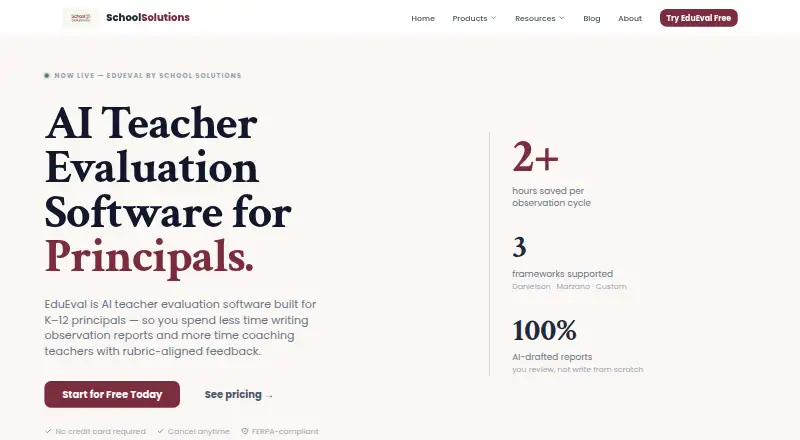 The EduEval homepage