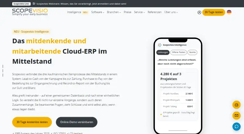 The Scopevisio homepage
