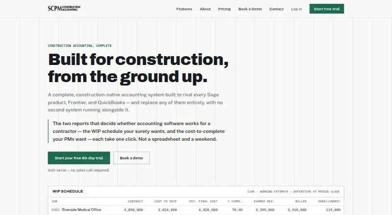 The SCPM Construction Accounting homepage