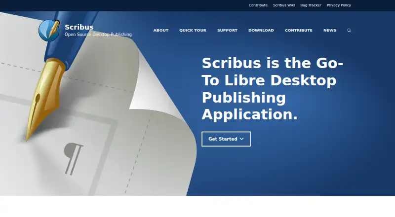 The Scribus homepage