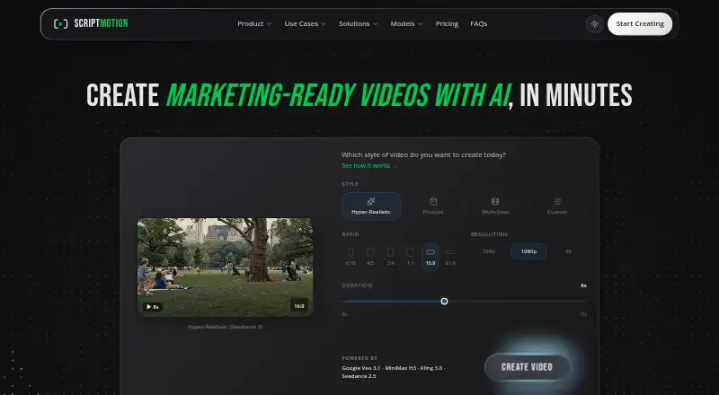 The ScriptMotion homepage