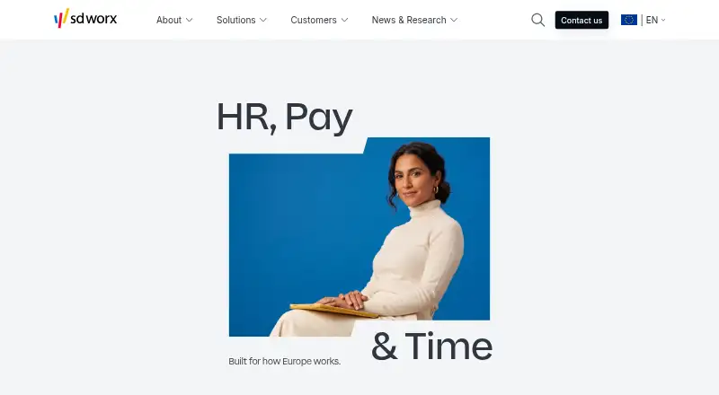 The SD Worx HR homepage