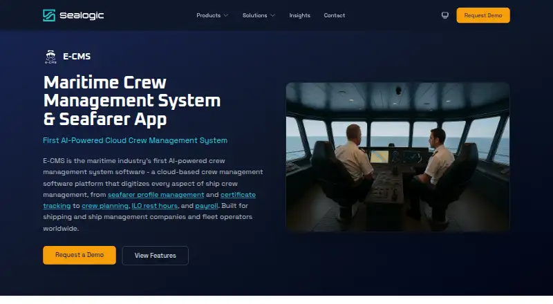 The E-CMS homepage